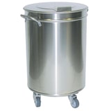 thumbnail of KBS Abfalleimer 460x460x685 mm 90 Liter Edelstahl mit Deckel & Rädern