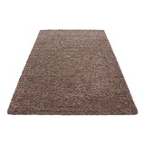 thumbnail of Teppich Hochflor Unifarben Polypropylen Wohnzimmer Shaggy Mokka Rechteckig 140x200 | Kadima Design