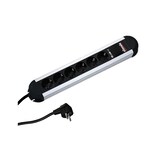 thumbnail of Bachmann Steckdosenleiste PRIMO ALU, 6-fach, schwarz, 2,0m, ohne Schalter