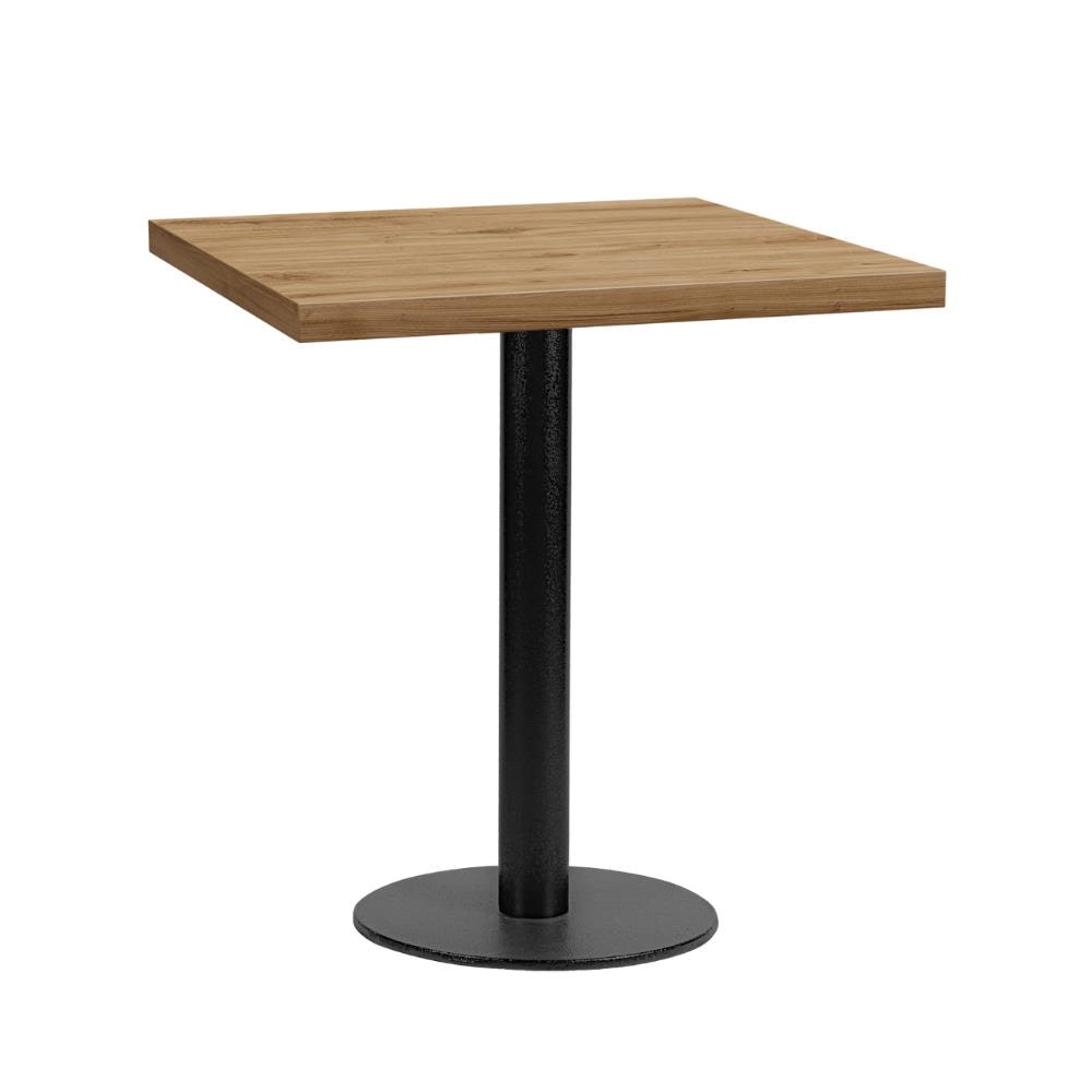 Bistrotisch 70x70 cm Stahlgestell Rund | Eiche Rom Natur