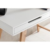 thumbnail of Schreibtisch 110x85x60 cm MDF weiß Arbeitstisch Laptoptisch Bürotisch & Ablage