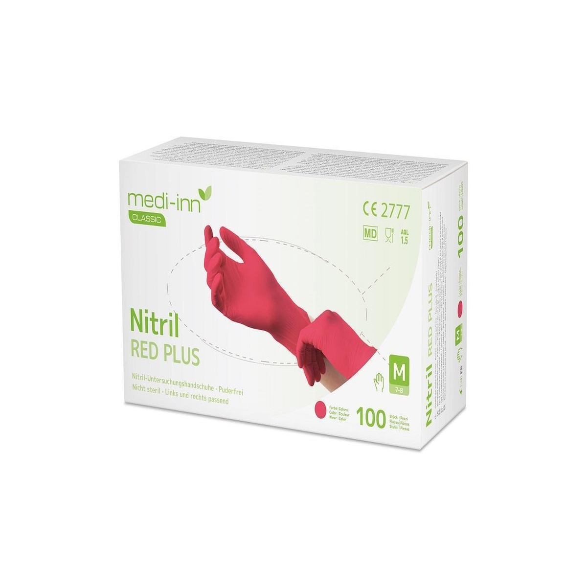 BodyProducts Medi-Inn Nitril Red Plus - rot - puderfrei - Gr. XL - 1000 Einmalhandschuhe