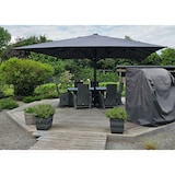 thumbnail of Gastronomie-Luxus-Sonnenschirm HWC-D20, XXL-Schirm Marktschirm, 5x5m (Ø7,2m) Polyester/Alu 90kg ~ anthrazit