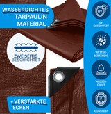 thumbnail of Abdeckplane 80 g/m² (10 x 12 m, Braun) wasserdichte Plane mit Ösen - Gewebeplane Schutzplane
