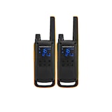 thumbnail of Motorola Walkie Talkie Talkabout T82 extreme IPX4, hasta 10 Km, pantalla oculta, linterna LED, pack 2 uds, color negro y amarillo