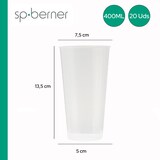 thumbnail of SP BERNER KITCHENWARE - Confezione da 20 bicchieri riutilizzabili da 400ml