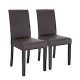 thumbnail of METRO PROFESSIONAL Chaise de restaurant rembourrée Valmy II, set de 2, bois/simili cuir, brun