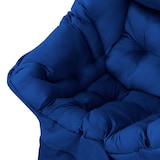 thumbnail of ML-Design Relaxsessel Dunkelblau – Loungesessel mit Armlehnen, Kopfkissen & Seitentasche, Stahlrahmen, ergonomisch, gepolsterter Fernsehsessel