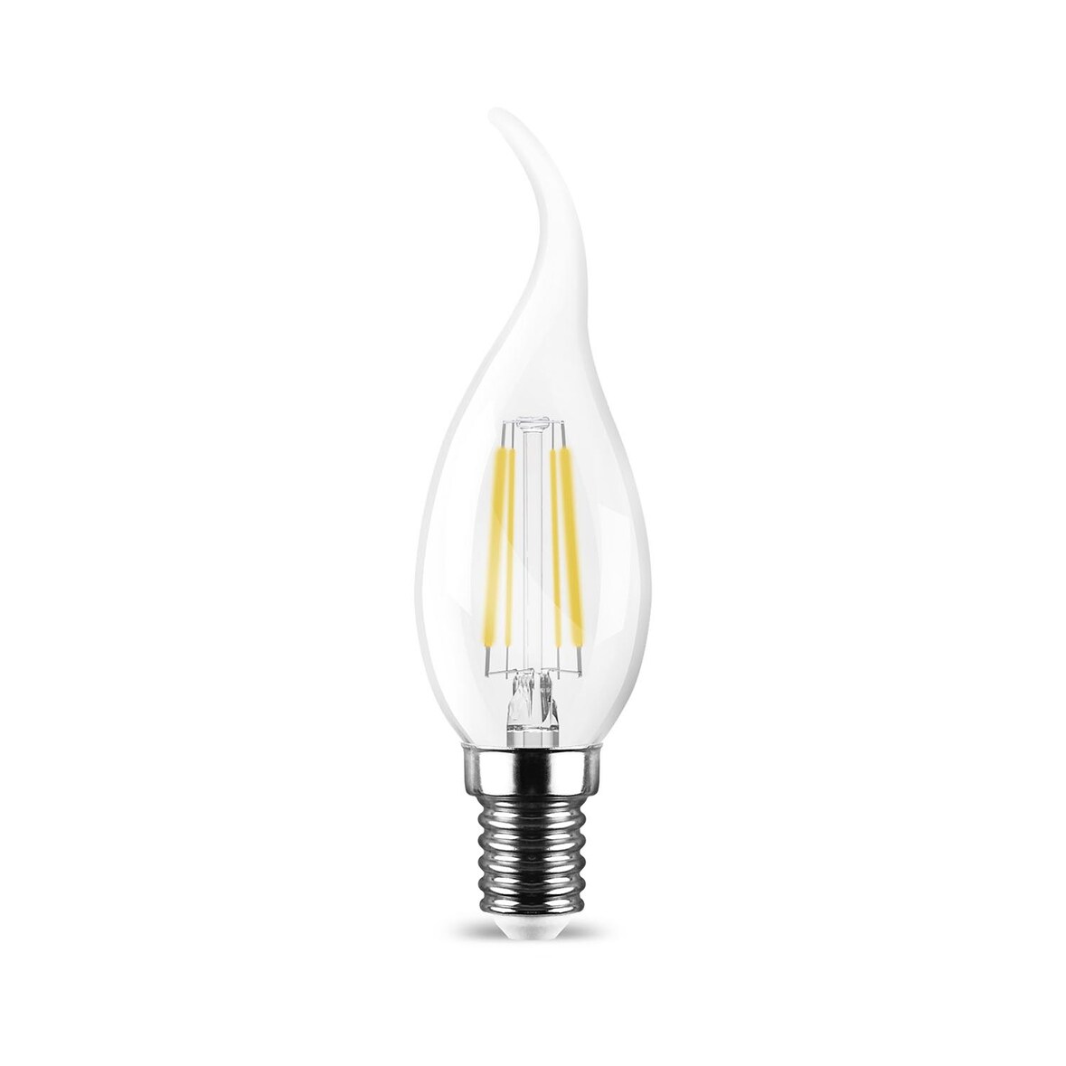LED Leuchtmittel E14 Filament Flamme Kerzenform C35T 4W 400 Lumen warmweiß (3000 K)