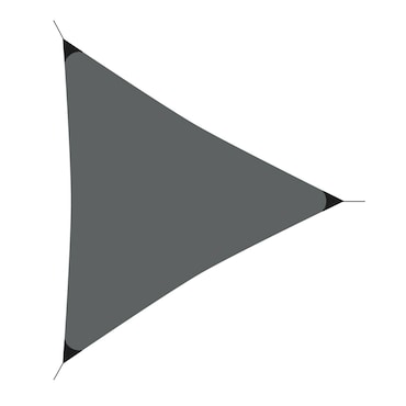 WellHome - Toldo Triangular para Proteção Solar em Poliéster 3,6m FPS 50+ em Cinza Escuro