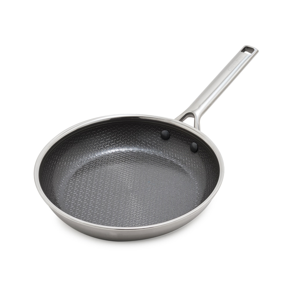 Poêle Apex 24 cm -  Argent / Métallique Rond Acier Inoxydable (inox  Greenpan 43.00x26.00 cm