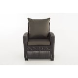 thumbnail of Polyrattan Stuhl Sessel Fisolo 5mm schwarz/anthrazit