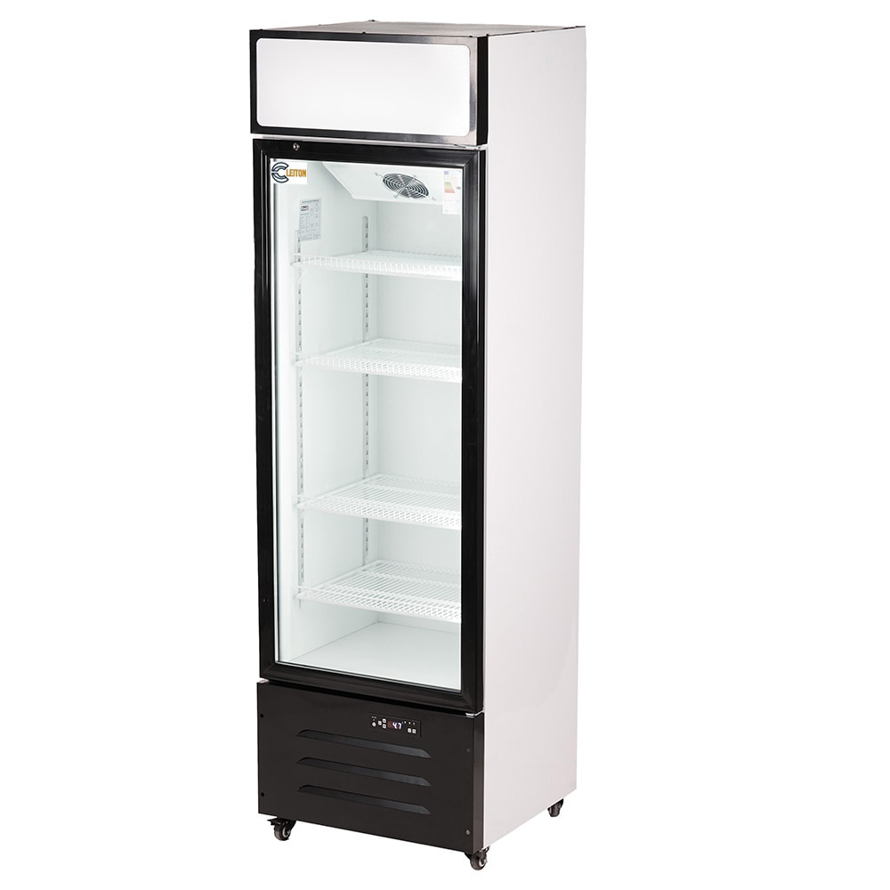 Cleiton® Armario Expositor Refrigerado 300 Litros 1 Puerta Ventilado | Frigorifico Profesional para Bebidas en Hostelería