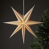 thumbnail of Papierstern Point Leuchtstern Weihnachtsstern Faltstern hängend 60cm creme