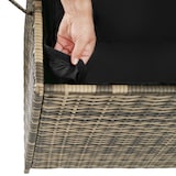 thumbnail of tectake Caja portaobjetos Kuusamo, de ratán, con estructura de aluminio y ruedas  Natural/Gris Oscuro