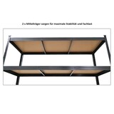thumbnail of PROREGAL Mega Deal | 4x Schwerlastregal TAURUS XL | HxBxT 180x160x60cm | Fachlast 250kg | Schwarz | Stecksystem Lagerregal Regalsystem 4 Stk.