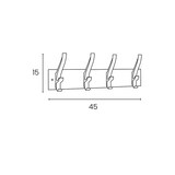 thumbnail of Unilux muurkapstok Cypres, 4 haken