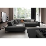 thumbnail of KAWOLA Sofa OHIO Ecksofa Feincord anthrazit mit motorischem Sitzvorzug Recamiere links