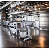 thumbnail of METRO Professional Robot da cucina GPM1020P, ghisa/acciaio inox/alluminio pressofuso, 56 x 52 x 76 cm, 20 L, 3 velocità impostabili, 1100 W, argento