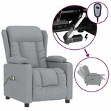 thumbnail of vidaXL Massagesessel Elektrisch Hellgrau Stoff
