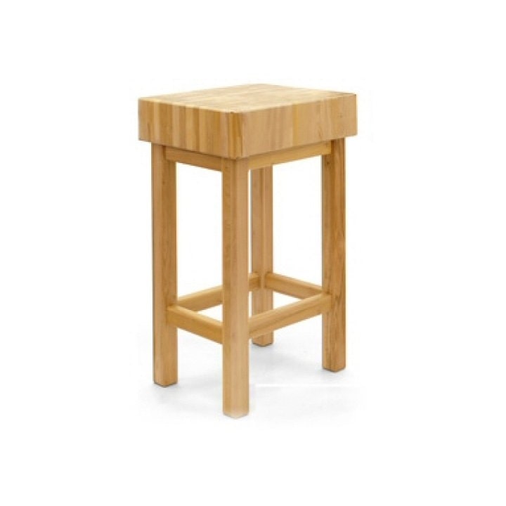 Ceppo Macelleria in legno massiccio di acacia, con piedistallo, spessore 17 cm, dimensioni cm  40x40x90h - mod.1174040-021