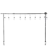 thumbnail of Tisch Haenger schwarz Mit 10 warm weiss Led Lampen solar - l250xh110cm