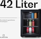 thumbnail of Brooklyn 42 Mini-Kühlschrank Glastür LED Ablage Schwarz