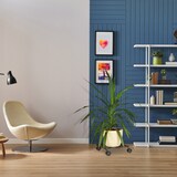 thumbnail of Relaxdays Pflanzenroller Gusseisen Ø33,5cm, Metall, 4 Rollen, Blumenroller, antikes Design, stabil, wetterfest, bronze