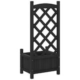 thumbnail of vidaXL Pflanzkübel mit Spalier Schwarz Massivholz Tanne