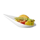 thumbnail of 12er Set Fingerfoodlöffel -DROP-, 10,5 x 5,5 cm, H: 3 cm, Melamin weiß, stapelbar, spülmaschinengeeignet, bruchsicher & elegant