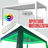 thumbnail of Pergola bioclimatica 6x4m apertura lamelle motorizzata con impianto led rgb - Bianco