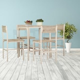 thumbnail of Set Tavolo Bar Con 4 Sedie Mod. PORTOFINO colore beige e rovere chiaro by Yelloo