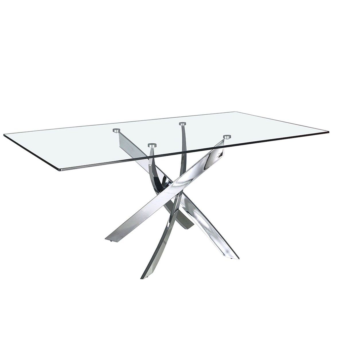 Angel Cerdá Mesa comedor rectangular cristal 1061.01 140 x 95 x 75 cm.
