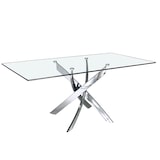 thumbnail of Angel Cerdá Mesa comedor rectangular cristal 1061.01 140 x 95 x 75 cm.
