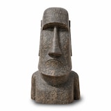thumbnail of Moái decorativo jardín hormigón negro figura exterior 65 cm 40 kg estatua ornamental patio terraza