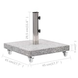 thumbnail of vidaXL Parasolvoet vierkant 30 kg graniet grijs