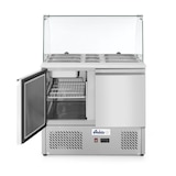 thumbnail of Saladette met 2 deuren en glazen vitrine 300L, Arktic, 230V/310W, 900x700x(H)1300mm
