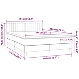 thumbnail of vidaXL Boxspringbett mit Matratze & LED Schwarz 140x200 cm Stoff