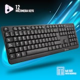 thumbnail of NGS Funky V3 - Teclado (AZERTY Francés) USB con 12 Teclas Multimedia, Cable de 140cm y Función Plug&Play