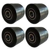 thumbnail of 4 Stück Hubwagenrollen Gummi 80 x 70 mm, Achse 20 mm inkl. Kugellager - Ersatzrollen