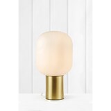 thumbnail of Markslöjd Brooklyn Tischlampe 1L Messing/Weiß