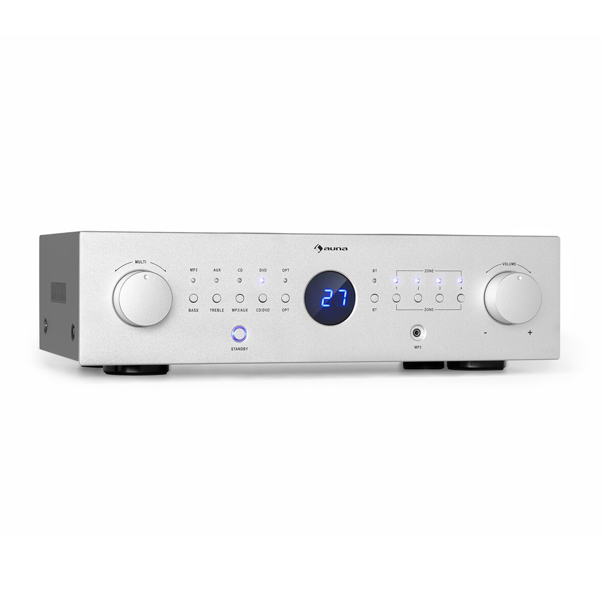 AMP-CD950 DG Digital-Multikanal-Verstärker 8x100W RMS BT Opt.-In Silber-Metallic