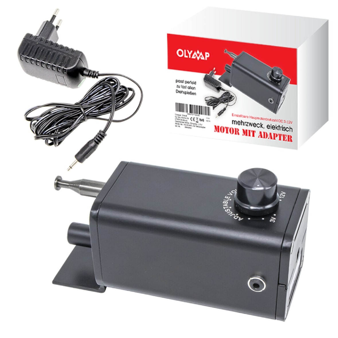 Mangal Schaschlik Grill Motor für Spießdreher Edelstahl mit Adapter 240V BBQ
