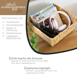 thumbnail of HMF 37269-30CM Geschenkkorb leer, Aufbewahrungskorb geflochten aus Wasserhyazinthe | 30 x 30 x 12 cm