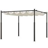thumbnail of Outsunny Gazebo Pergola 4x4 m con Tetto Retrattile Bianco Crema