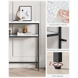 thumbnail of Helloshop26 - Console pour couloir table de salon fine à 2 niveaux 20 x 120 x 80 cm table d'appoint avec 2 étagères pour salon 12_0005227