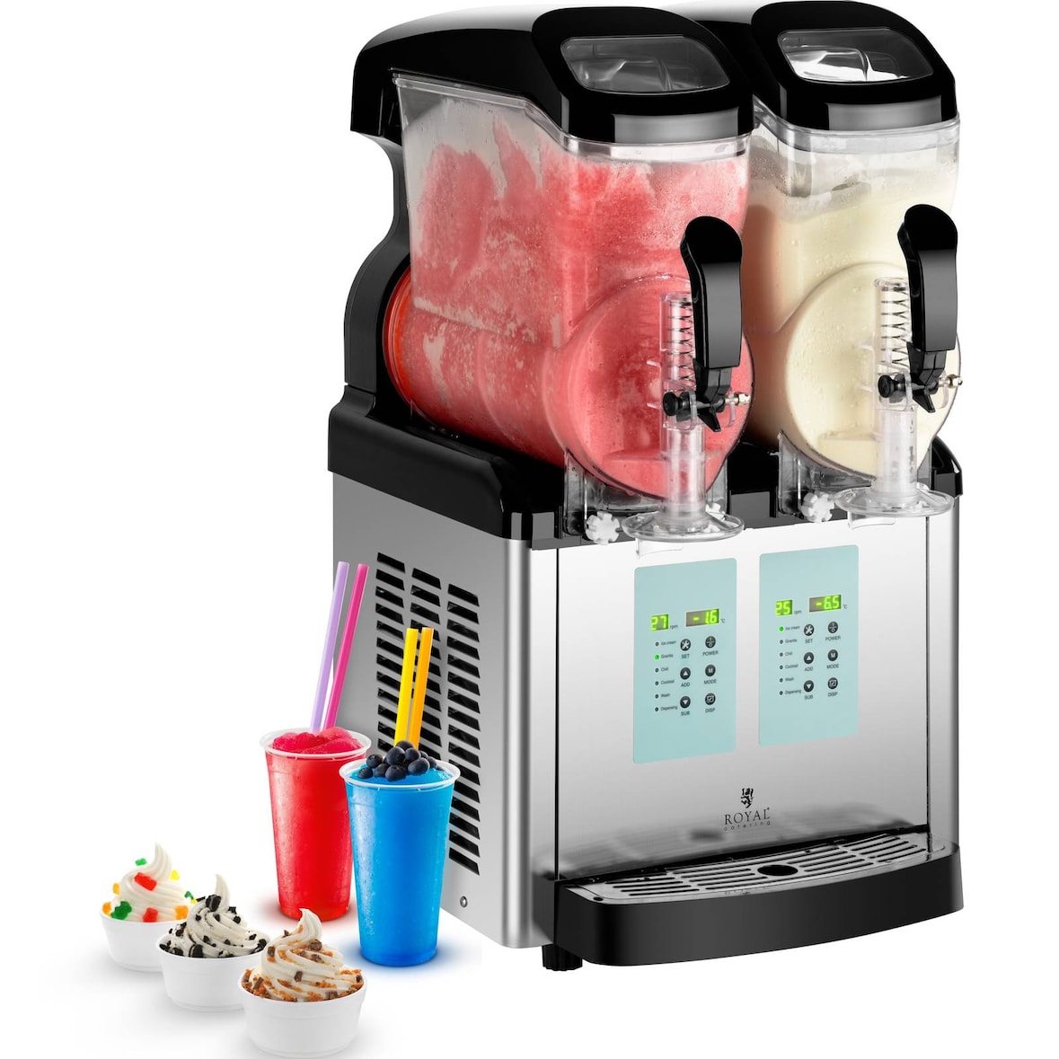Royal Catering - Slushmachine - 2 x 8 liter - ijsfunctie