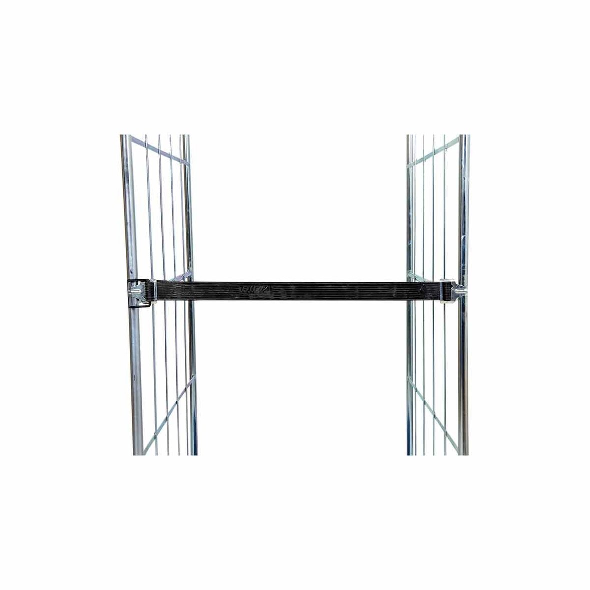 Gummispannband, schwarz, 2 Drahthaken