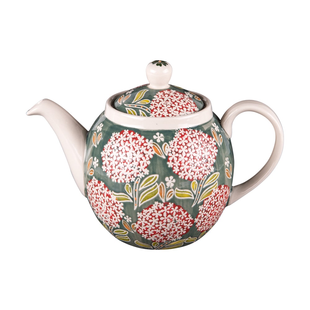 Théière avec filtre 1L Cottage -  125.00 cl Vert Rond Grès Table Passion 23.00x14.00 cm