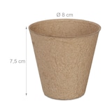 thumbnail of Relaxdays Anzuchttöpfe im 120er Set, biologisch abbaubar, Zellulose, HxD: 7,5 x 8 cm, runde Anzuchtgefäße, klein, natur